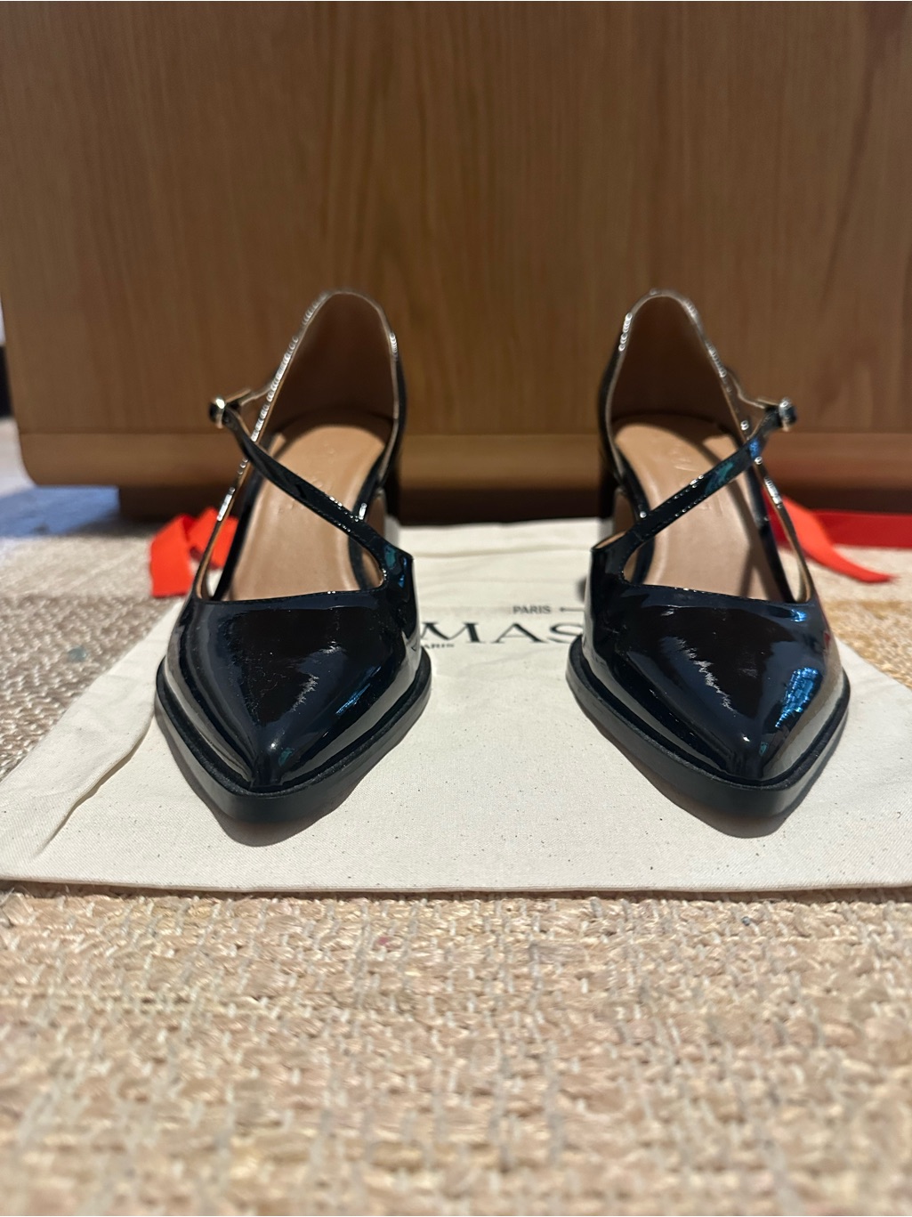 Nomasei The Office Black Patent Leather Pointed Toe Size 38 — image 2 of 6